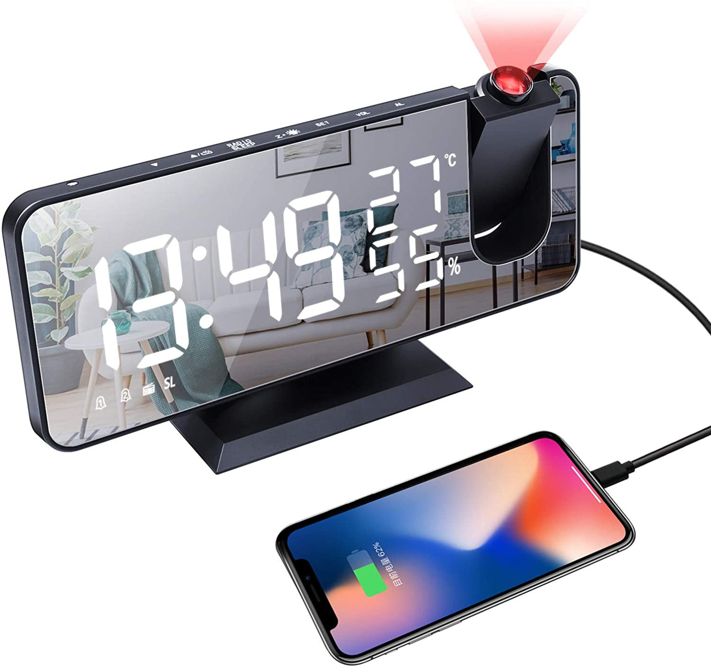 Projection Digital Alarm Clock