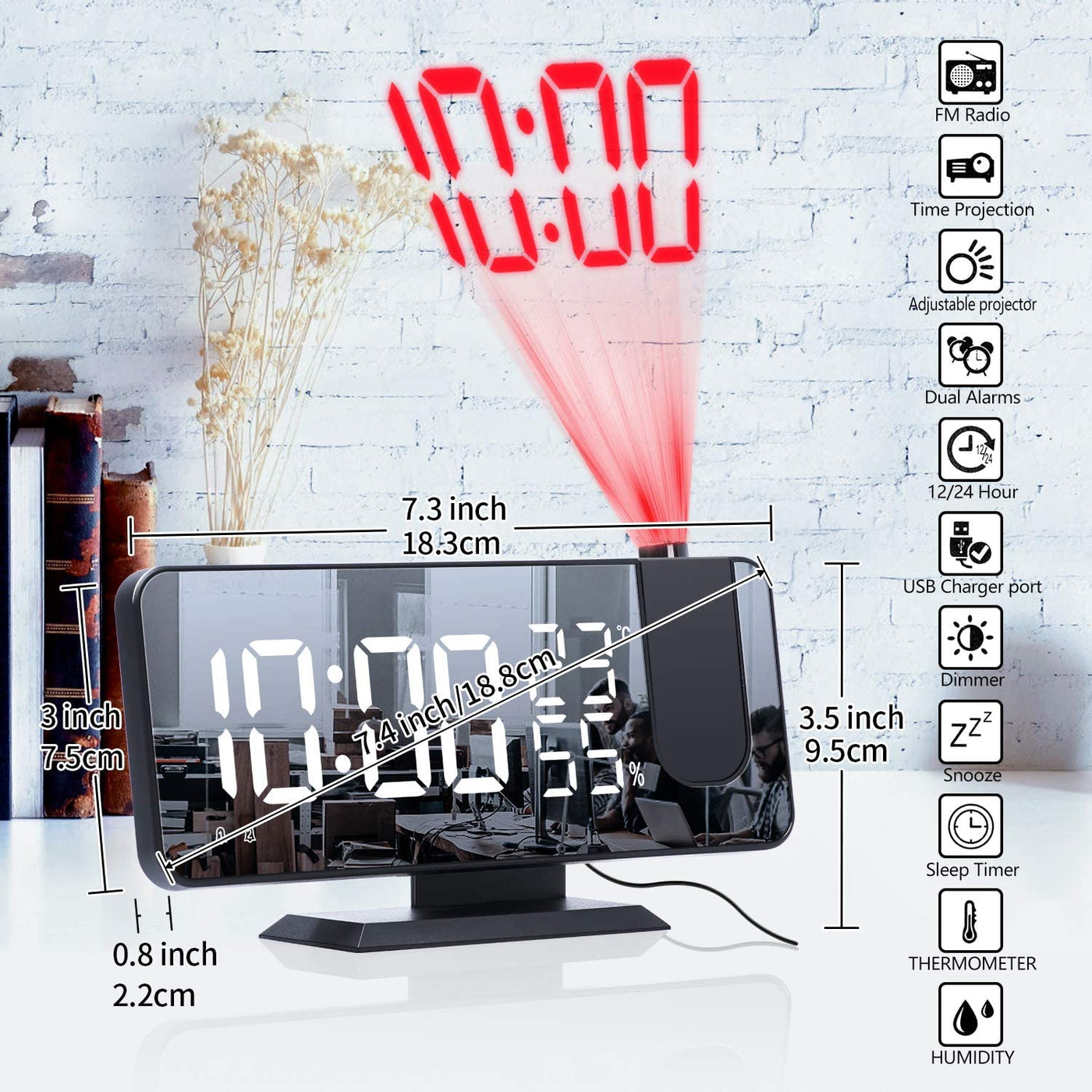 Projection Digital Alarm Clock